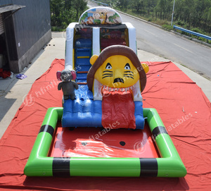 Divertido Tobogán Acuático Inflable para Adultos con Diseño de <span class=keywords><strong>León</strong></span>, Castillo Inflable para Entretenimiento en la Piscina - Product Image 1
