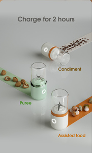 Máy xay sinh tố và máy xay đa năng cầm tay bằng thủy tinh borosilicate cao cấp, thiết kế mới, bán chạy, xay cà phê, tỏi, máy xay nhỏ dùng USB - Product Image 3