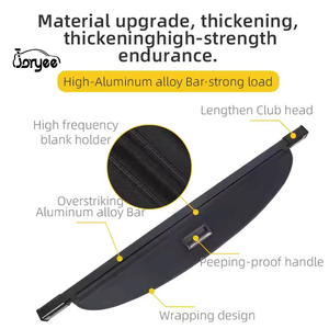 Cubierta de carga de <span class=keywords><strong>maletero</strong></span> de persiana enrollable para estante de paquete trasero retráctil para Ford Explorer 2022-2025, accesorio Interior de <span class=keywords><strong>lona</strong></span> - Product Image 2