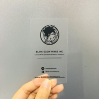 Cartes de visite en PVC transparent personnalisées, impression sur mesure, vente en gros d'usine