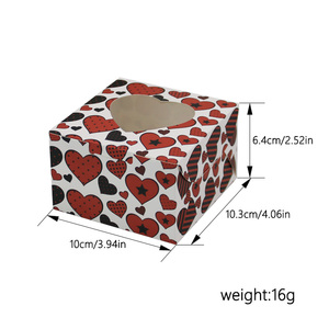Cajas <span class=keywords><strong>de</strong></span> Regalo <span class=keywords><strong>con</strong></span> ventana para fiestas, panadería, <span class=keywords><strong>dulces</strong></span>, <span class=keywords><strong>dulces</strong></span>, <span class=keywords><strong>con</strong></span> forma <span class=keywords><strong>de</strong></span> corazón, <span class=keywords><strong>de</strong></span> San Valentín, Rosa y Rojo, más nuevo diseño - Product Image 6