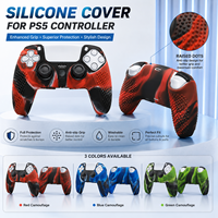 Housse de protection en silicone souple camouflage, antidérapante, avec design texturé ergonomique, respectueuse de la peau, pour PS5 DualSense