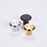 Boutons d'armoire dorés en acier inoxydable, poignées rondes de tiroir de cuisine, poignées de porte de placard et armoire avec vis