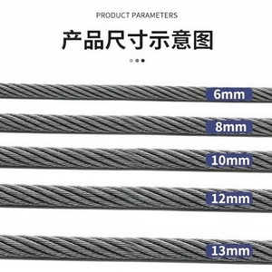 Fune di filo di acciaio resistente per macchinari di sollevamento di diametro 6 mm squalo di marca 6 serie 6 X 36WS - IWRC 1960 <span class=keywords><strong>B</strong></span> SZ - Product Image 2