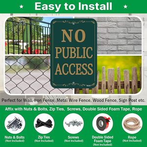 Không có dấu hiệu truy cập công cộng không có mục nhập được cho phép mà không có dấu hiệu cho phép với UV bảo vệ chống thấm nước mạnh mẽ dễ dàng gắn kết - Product Image 4