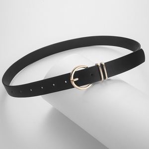 Ceinture Décontractée Décorative en Cuir PU et Alliage pour Femme, Haut de Gamme, Polyvalente, Tendance, avec Boucle Ardillon Simple pour Pantalon Stock Jessi - Product Image 4