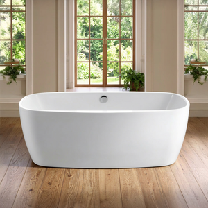 Modern Style Alex PMMA Acrylic Freestanding Soaking Tub with Soft Headrests and Smart LED Chromotherapy <b>Light</b> - Product Image 4