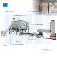Centrale de mélange de mortier sec de type simple RH, machine de fabrication d'adhésif pour carrelage, facile à utiliser, pour plâtre de maçonnerie, 18,5 kW, 380 V
