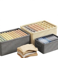 Boîte de rangement pliable en tissu pour vêtements, jeans et pantalons, organiseur de tiroir de placard pliable, cube de rangement