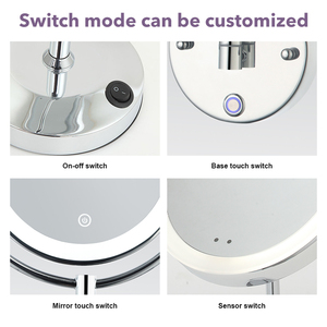 Espejo de maquillaje de belleza de escritorio inalámbrico ON/OFF Touch Reaction Espejo de maquillaje de 8 pulgadas de doble cara - Product Image 6