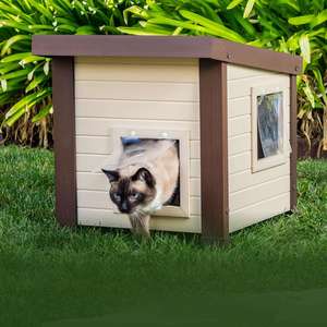Leicht zu Reinigendes Massivholz-Hundehaus Großer Außenkäfig mit Robuster Konstruktion Einfache Montage & Ganzjährige Nutzung - Product Image 3