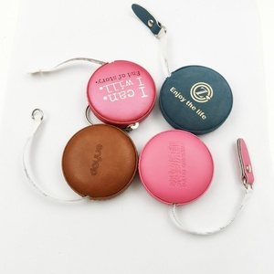 Oneway Wholesale Promotional Measurement Tools <b>Custom</b> Logo Leather Keychain <b>Key</b> <b>Ring</b> Inches Measuring Tape Soft Tape Measure - Product Image 4