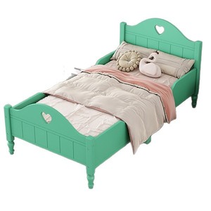 Lit enfant style princesse vert clair avec motif cœur pour chambre d'enfant - Product Image 5