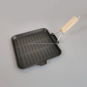 Sartén de hierro fundido con mango plegable, sartén Teppanyaki <span class=keywords><strong>para</strong></span> cocina casera y cocina al aire libre - Product Image 2