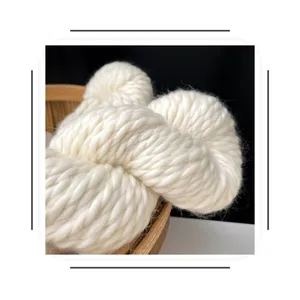 Raw White wool yarn 7nm 2 strands wool yarn skein from China supplier