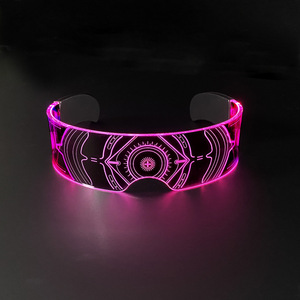Gafas LED Iluminadas de Gran Tamaño con Marco Completo de Acrílico, Siete Colores, Control Dual, para Fiestas y Espectáculos Interstellar Dance - Product Image 1