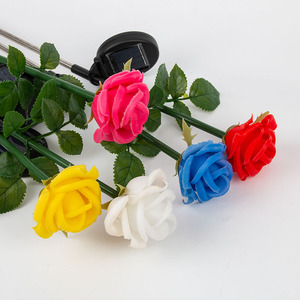 Hongyixuan Solar Powered LED Rose Flower <b>Light</b> Waterproof Outdoor Garden Yard <b>Pathway</b> Decor - Product Image 3