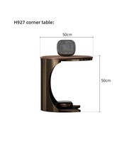 Table basse moderne en marbre avec pieds en acier au carbone pour la maison, l'hôtel, le salon, la salle de bain et les meubles de maison polyvalents