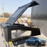 Couverture de benne pour pick-up BYD Shark 5/6 en acier au manganèse, couvercle arrière haut fendu et incliné