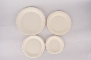 Assiettes en papier jetables de 16 cm biodégradables, rondes, pour fêtes, qualité alimentaire, fabrication OEM ODM Vietnam, directement de l'usine - Product Image 3