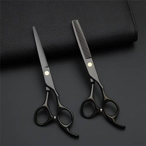 Ciseaux de coiffure dorés BT-6 pouces, ciseaux à effiler en acier inoxydable à long manche pour la coupe de cheveux professionnelle - Product Image 4