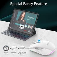 Mouse Optik Nirkabel Mini Portabel (2.4GHz) |   RGB Backlit Tipe-C yang Dapat Diisi Ulang |   Tombol Samping |   Desain Ergonomis |   Stok
