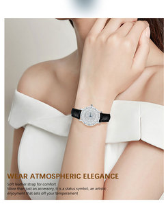 Vente en gros Montre mécanique automatique en zircon 5A luxe mode réglage complet Cadeau bijouterie Petite montre-bracelet précieuse - Product Image 4