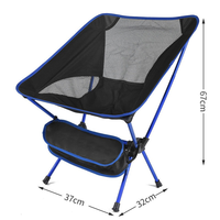Chaise pliante portable ultra-légère en acier au carbone dossier respirant chaise Oxford Moon pour Camping en plein air gymnastique pêche de loisirs