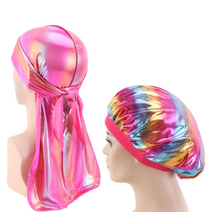 Mode Couples colorés font Rag hommes et femmes <span class=keywords><strong>bonnet</strong></span> de couchage <span class=keywords><strong>Bonnet</strong></span> et Durag Laser Do Rag - Product Image 5