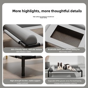 Tempat Tidur Hewan Peliharaan Lipat Semua Musim Universal untuk Anjing Kucing, Bernapas, Sejuk di Musim Panas, Dapat Dilepas, Dapat Dicuci, Bingkai Besi Terangkat - Product Image 4