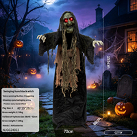 Sorcière à balançoire lumineuse pour Halloween 2026 avec effets sonores, capteur de mouvement, décoration pour maison hantée et salle d'évasion