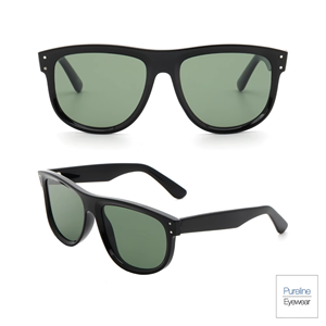 نظارات شمسية مربعة كبيرة الحجم من بيورلاين بعدسات متدرجة بنية اللون مستقطبة ومقاومة للأشعة فوق البنفسجية بتصميم فاخر وعتيق مع خدمة وضع شعار مخصص - Product Image 2