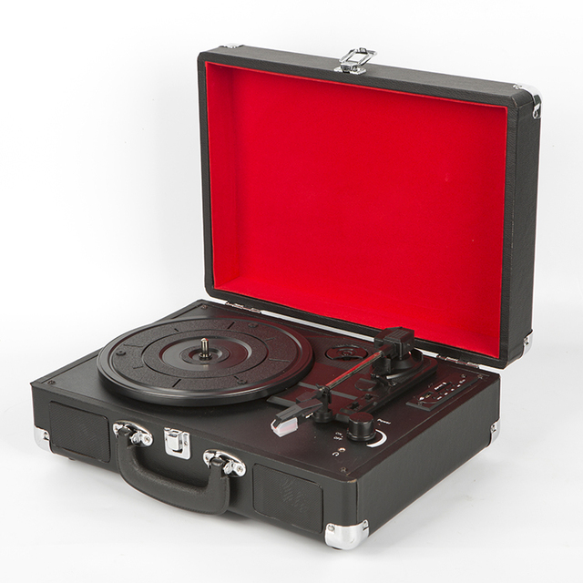 Hot Sale USB Suitcase Vinyl Turntable Record Player& Suitcase Turntable