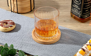 Juego de 6 Posavasos de Madera de Acacia Ecológicos de Lujo Antideslizantes con Soporte, Decoración Navideña para el Hogar y la Oficina, Alfombrillas para Mesa de Centro y Escritorio - Product Image 6