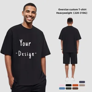 Custom Heren Oversized T-Shirt Print Logo 100% Katoen Plus Size T-Shirt Groot En Hoog T-Shirts Losse T-Shirt Kwaliteit