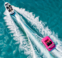 Bateau banane gonflable personnalisé pour voiture, tube flottant tractable pour jet ski, jouet aquatique pour loisirs en mer et stations balnéaires