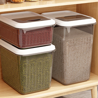 Distributeur de riz en PP durable, conteneur de stockage alimentaire, organisateurs et rangements de cuisine, boîte de rangement en plastique, outils d'organisation domestique