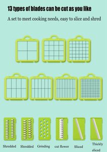 เครื่องหั่นผักผลไม้แบบมือหมุน 22 in 1 รุ่น Kitchen 22 สำหรับหั่นหัวหอมและผักอื่นๆ อุปกรณ์ครัว - Product Image 4