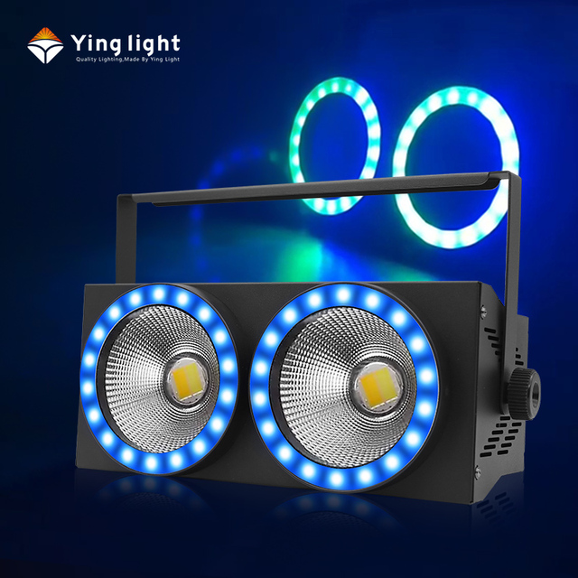 2 Eyes COB LED Audience Blinder with RGBW Color Control DMX Mode Aluminum Body for KTV Spotlights