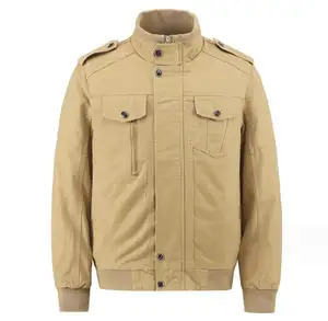 Alta qualidade Homens Jaqueta De Inverno tamanho grande Workwear Stand Collar jaquetas de algodão bombardeiro jaqueta blusão Outwear