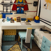Ensemble table et chaise d'étude pour enfants en MDF, style minimaliste moderne, personnalisable, avec rangement, pour appartement et villa, meubles de chambre