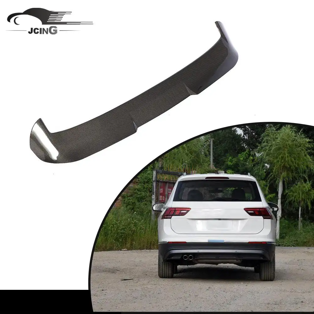 Tiguan Tiguan Carbon Fiber Car Rear Roof Spoiler Wing For VW Volkswagen Tiguan Sedan 4 Door 2018-2019