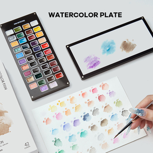ZRKGEL Palette de couleurs d'ongles en céramique professionnelle 42 fentes couverture de Palette de peinture aquarelle de haute qualité pour artiste et Kit de coloriage - Product Image 3