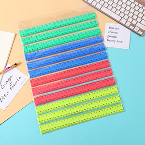 Righello di plastica popolare Eurolucky righelli concavi da 30cm <span class=keywords><strong>disegno</strong></span> righello di cancelleria di misurazione scala nera all'ingrosso - Product Image 2