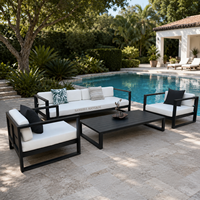 Hangkai China Fabrik Großhandel Outdoor Aluminium-Sofa-Set Freizeit Maßgefertigtes Garten-Sofa-Set