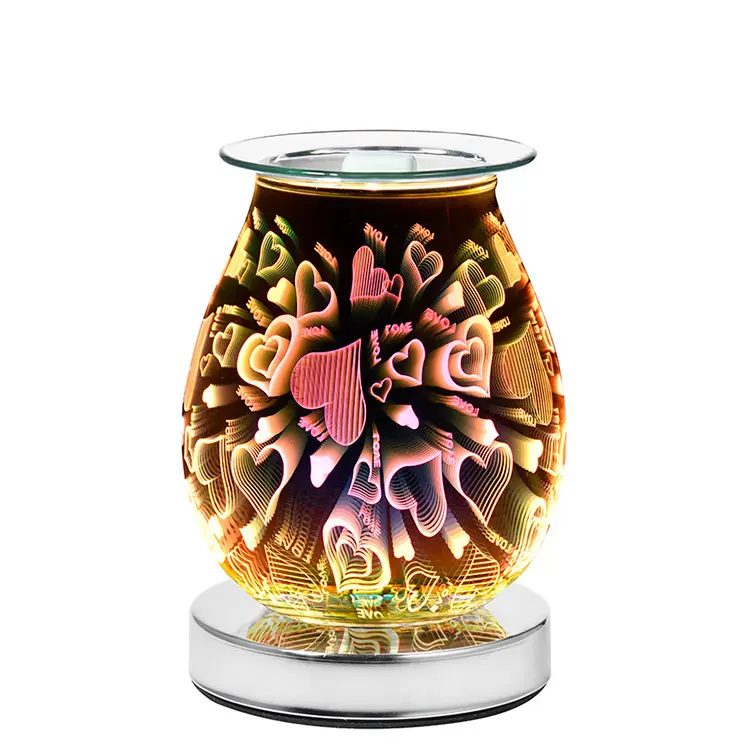 香りのワックスメルトウォーマー3Dアロマランプ芳香族電気タッチセンシティブキャンドルウォーマープレートワックス香りのワックス用メルトウォーマー