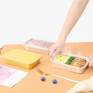 <span class=keywords><strong>650ml</strong></span>長方形使い捨てアルミホイルランチボックス食品容器持ち帰り - Product Image 5