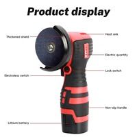 Mini-meuleuse d'angle multifonctionnelle de qualité industrielle 16,8 V avec batterie au lithium pour usage domestique