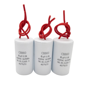 Condensateurs à film <span class=keywords><strong>CBB60</strong></span> Condensateurs de fonctionnement <span class=keywords><strong>6uf</strong></span> pour pompe à eau, moteur d'obturation - Product Image 1
