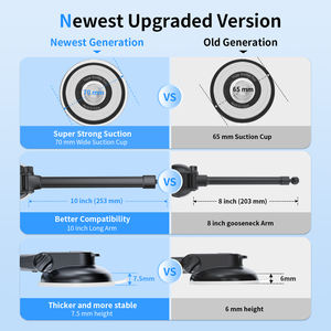 Держатель для телефона в машину APPS2Car с гибкой присоской и вращением на 360 градусов, подставка 2-в-1 для смартфонов 4,7-6,8 дюймов - Product Image 3